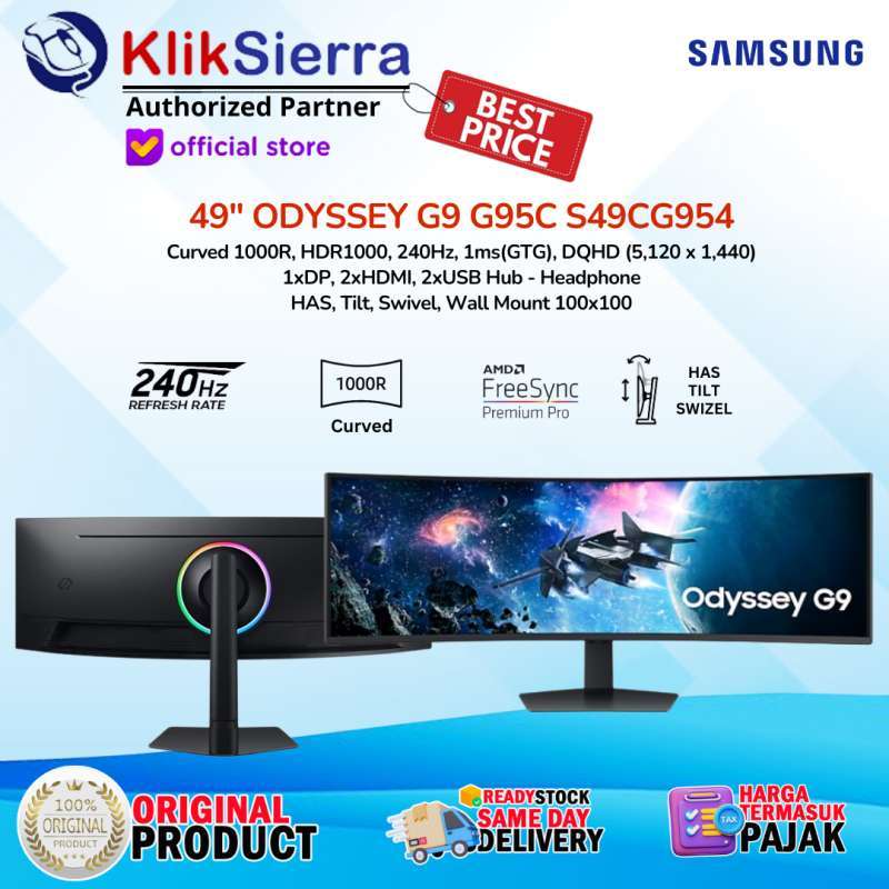 Monitor Ultrawide LED Samsung Odyssey G9 G95C S49CG954 49