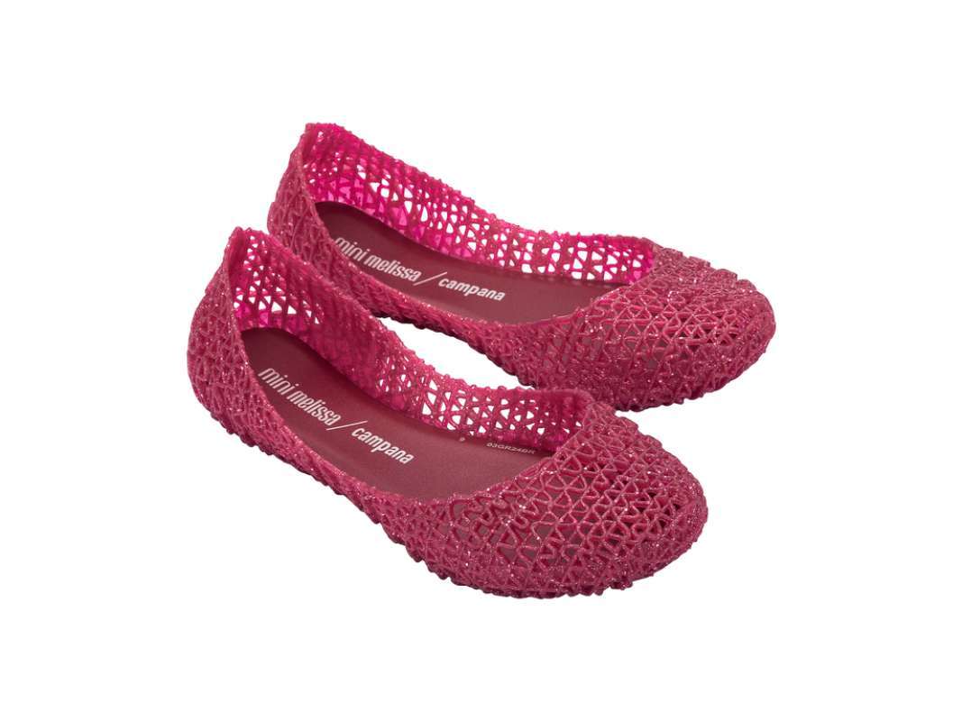 Mini Melissa FW24 Campana Papel Inf Red Glitter/Silver Sepatu Anak  Perempuan (32996AZ2790)