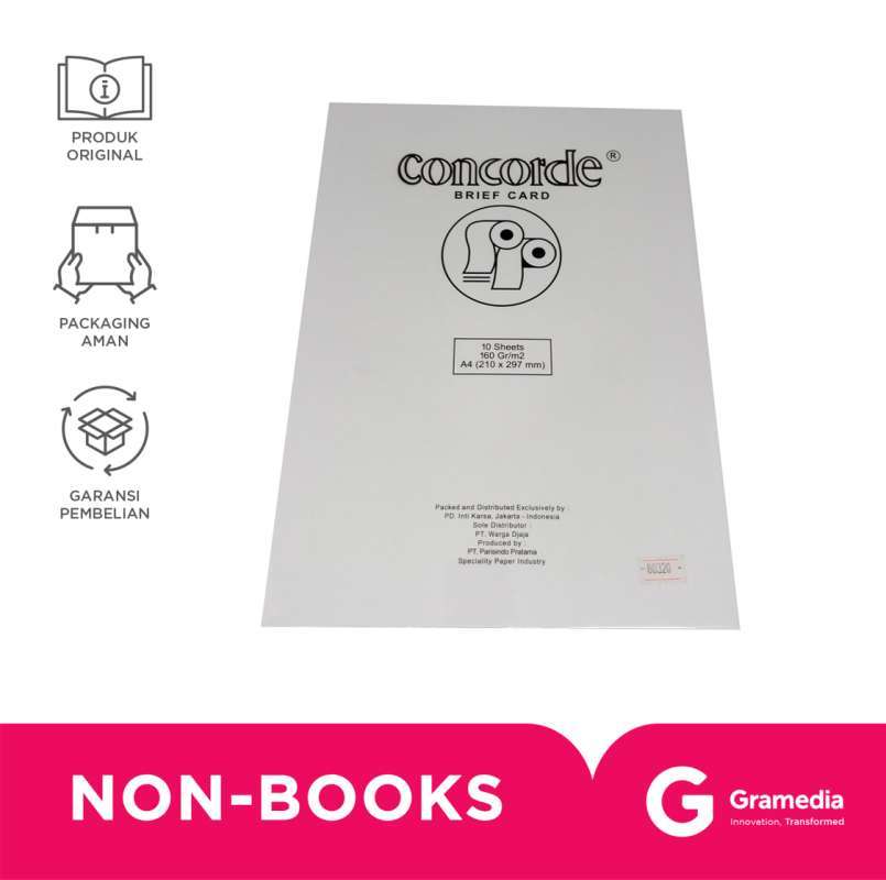 Jual Kertas Concorde 160 Gr A4 Original Harga Termurah Juli 2024 Blibli