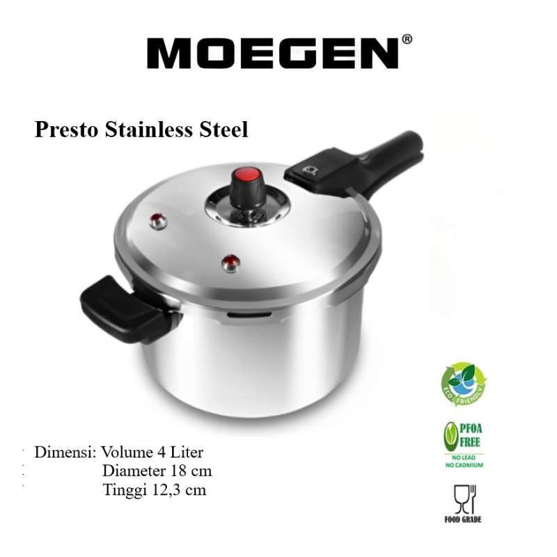 MOEGEN Presto Stainless Steel Liter Pressure Cooker