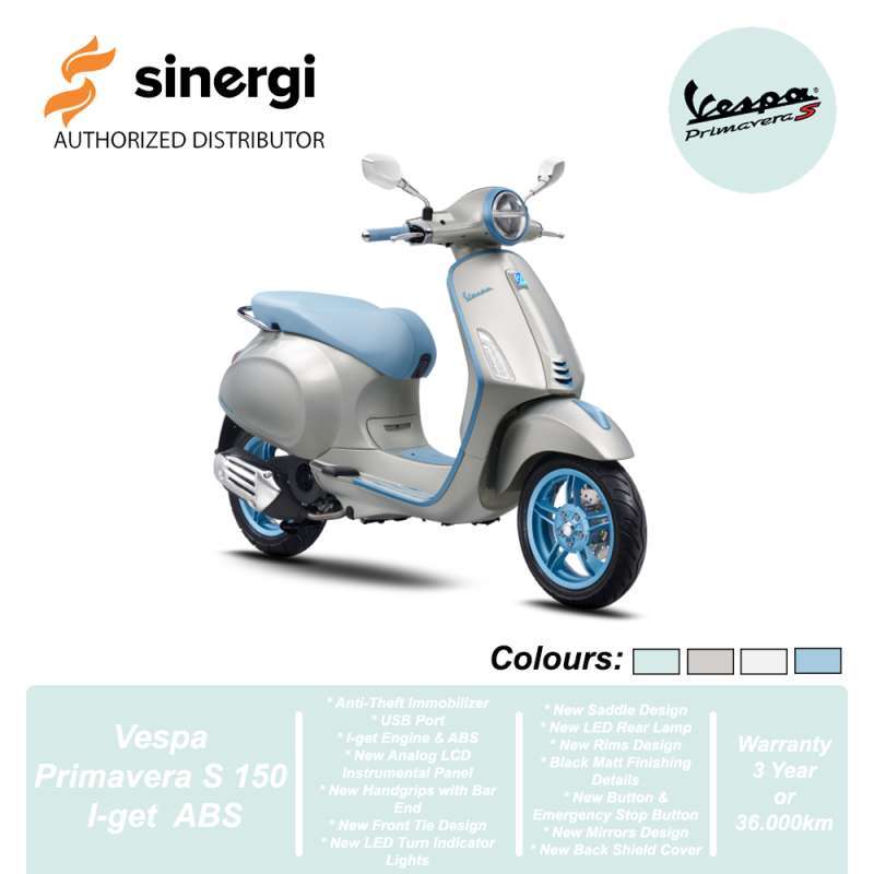 Jual Vespa Primavera S 150 I-get Abs [off The Road] Sepeda Motor