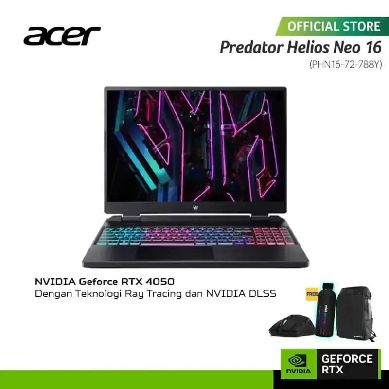 ACER Predator Helios Neo 16: Intel Core i7-14700HX Laptop with 16 WUXGA Display, NVIDIA GeForce RTX 4050 Graphics. Ideal for Gamers and Creators