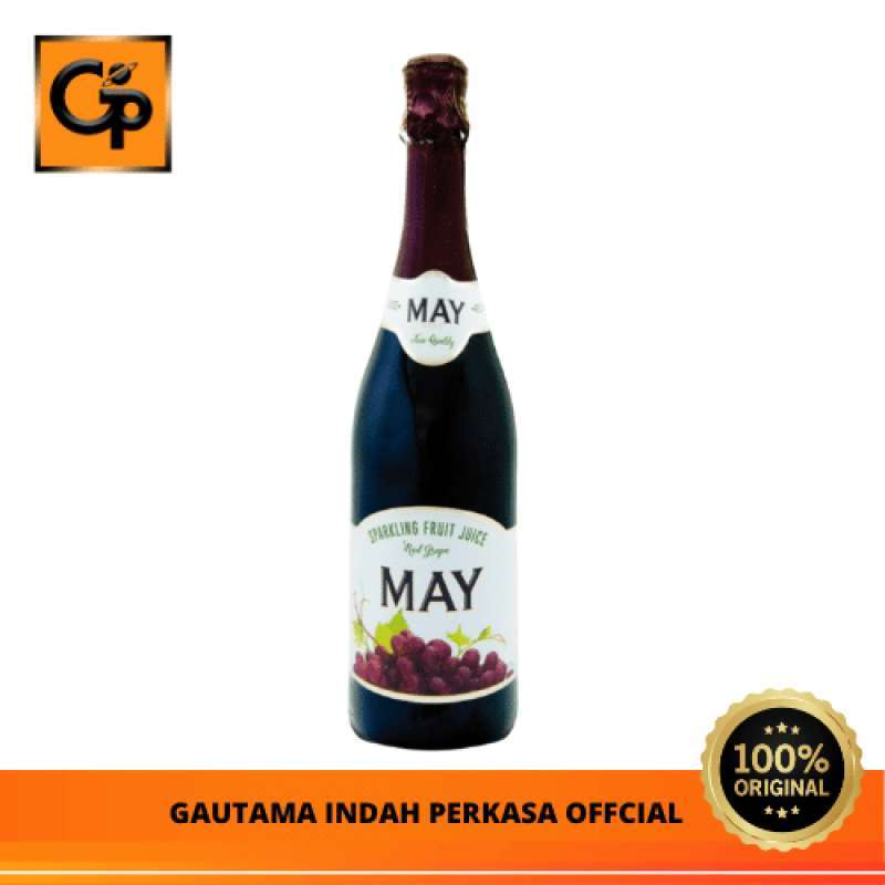 Minuman Jus Berkarbonasi May Sparkling Juice Red Grape 750ml