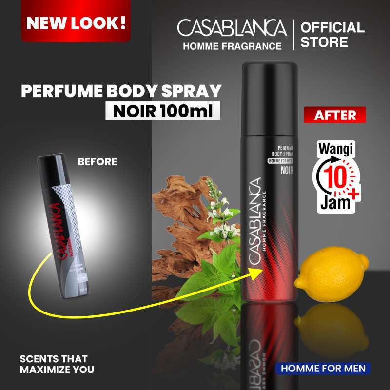Body Spray Black For Man Perfume Casablanca Body Spray Noir Black