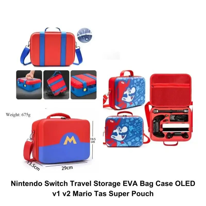 Jual Nintendo Switch Travel Storage Eva Bag Case Oled V1 V2 Tas Super ...
