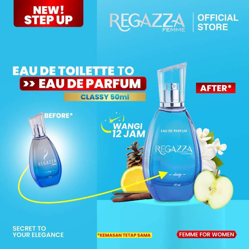 Promo Regazza Classy Edt Parfum Wanita Blue [50ml] Diskon 20% Di