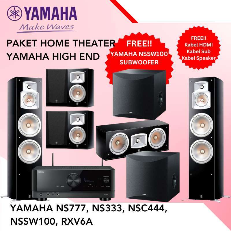 Paket Home Theater Yamaha High End Yamaha NS777 Floorstand Speaker, NS-333  Speaker, NSC444 Center Speaker