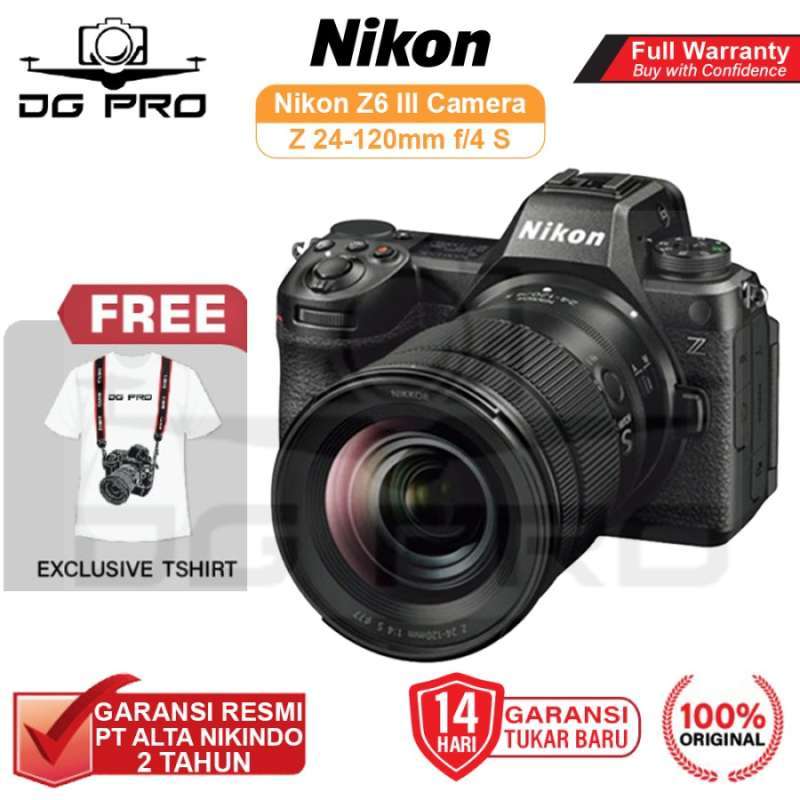 Nikon Z6 III Kit 24-120mm f4 Mirrorless Camera Nikon Z6III Z Mark III Kit  24-120 mm f/4 GaransI Resmi
