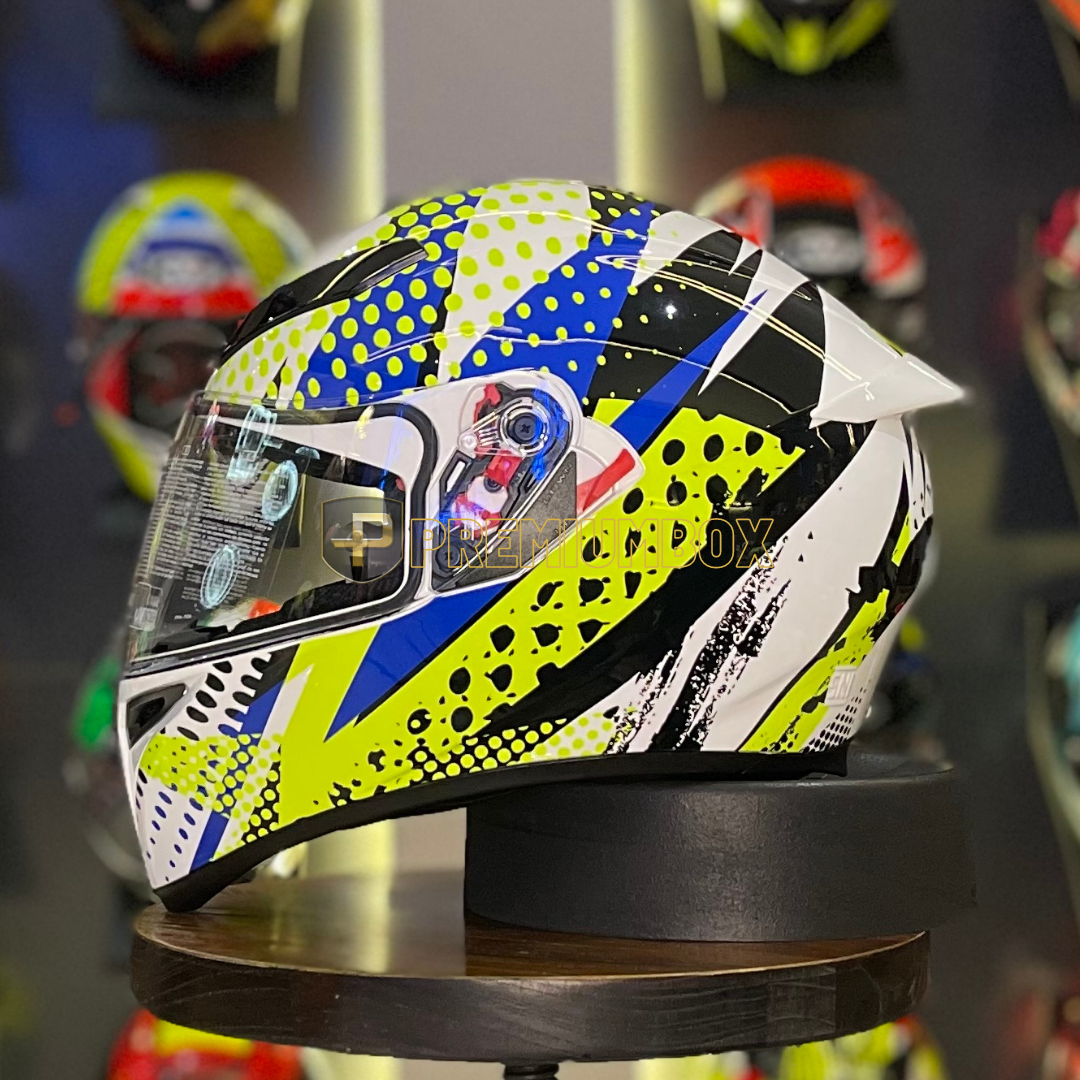 Jual AGV K3 SV Multi Pop Helm Full Face M White Blue di Seller