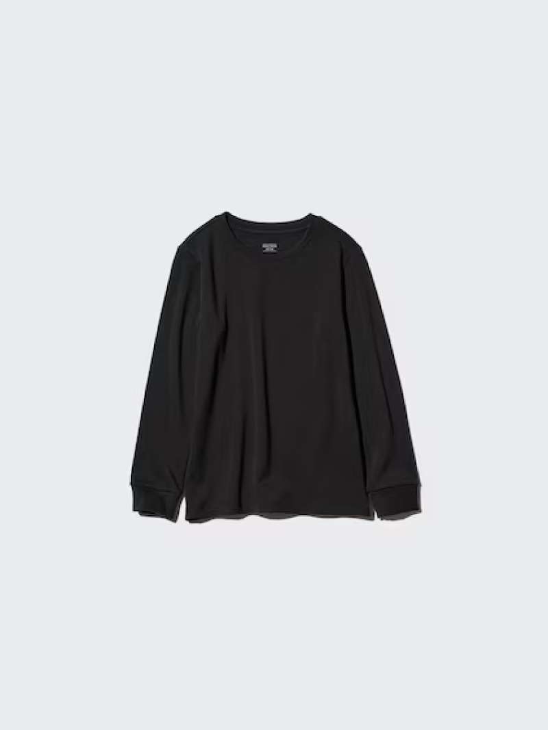 Heattech Long Sleeve Crew Neck T Shirt Mens UNIQLO KIDS HEATTECH