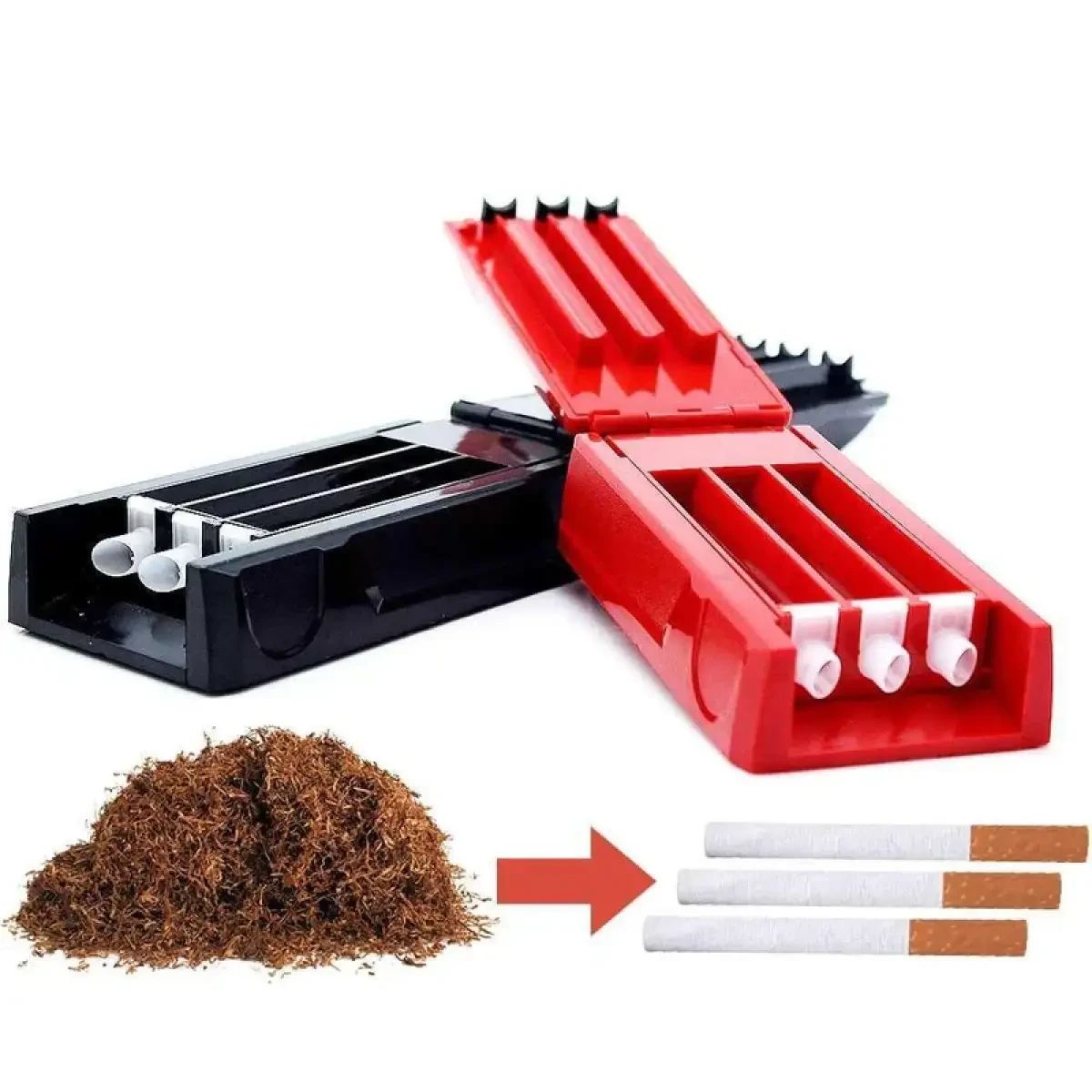 Alat Rokok Jual Vn Alat Pembuat Rokok Manual Tobacco Roller Injector 84mm 3 Tabung ...