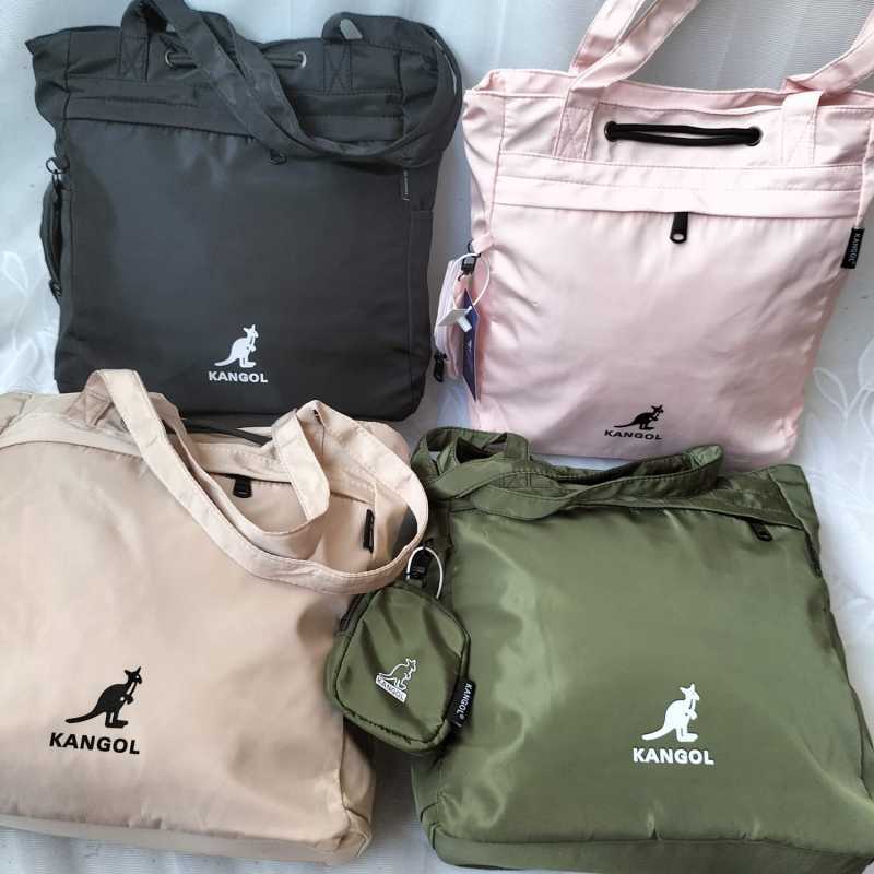 Tas KANGOL TOTE BAG Korean Style L besar premium