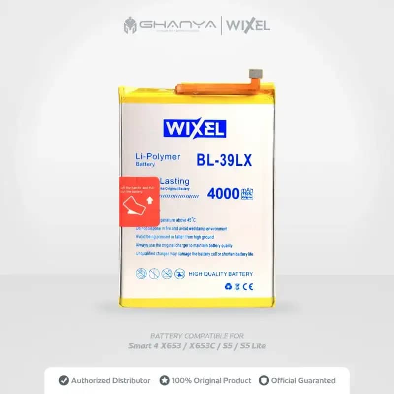 Baterai Infinix Smart X653 X653C S5 X652 X652A S5 Lite X652B BL-39LX  BL39LX Battery HP Handphone Double Power Wixel
