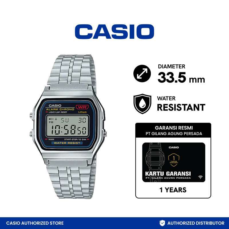 CASIO A159WA-N1DF Retro Jam Tangan Unisex