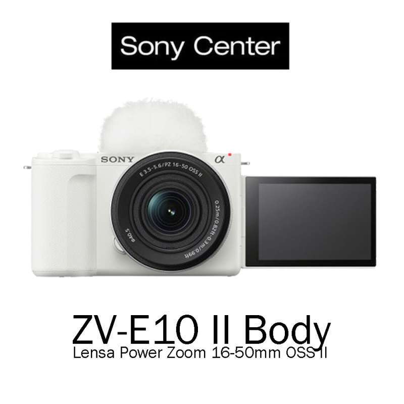 SONY CENTER CAMERA Kamera Sony ZV-E10 II Kit Putih Kamera vlog  ZV-E10M2K Kamera Mirrorless Sony ZV E10 mark II Lensa Kit 16-50mm  Garansi RESMI