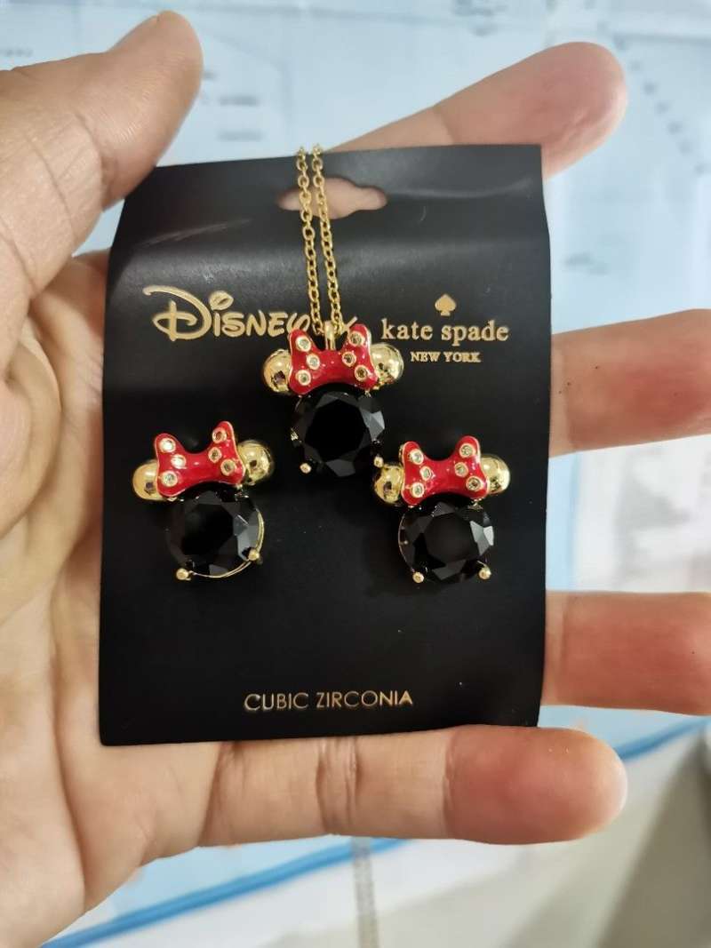 Jual Kalung Perak S925 Kate Xdisney Minnie Series Black Cubic