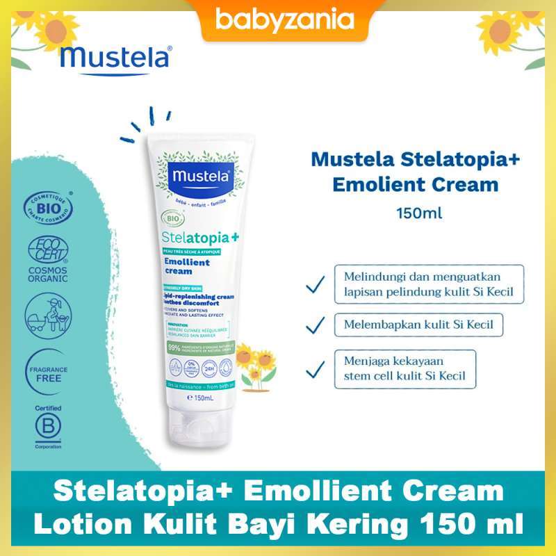 Promo Mustela Stelatopia+ Emollient Cream Lotion Kulit Bayi Kering