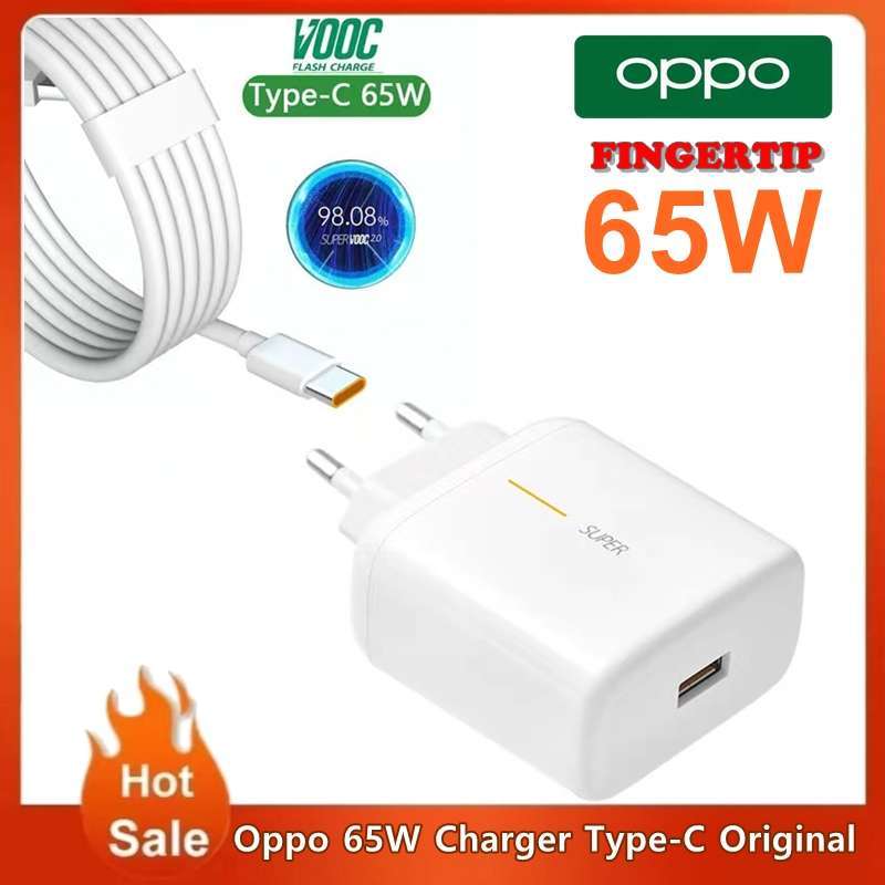 Oppo Charger 65W Original Fast Charging Kabel USB Type C Super VOOC