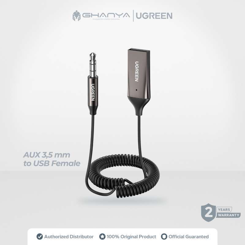 UGREEN Bluetooth Car Audio Receiver with Mic Microphone Cable Transmitter  Jack AUX Wireless Head Unit Mobil Adaptor Adapter Speaker 70601