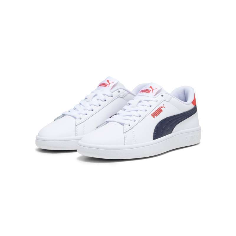 Puma Smash L Jr White-Navy Shoes (39203111)