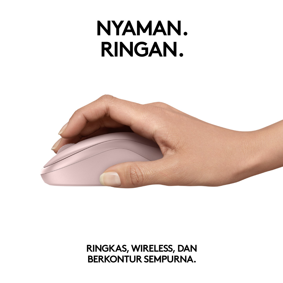 Promo Logitech M241 Mouse Wireless Bluetooth Silent Click Rose Diskon ...