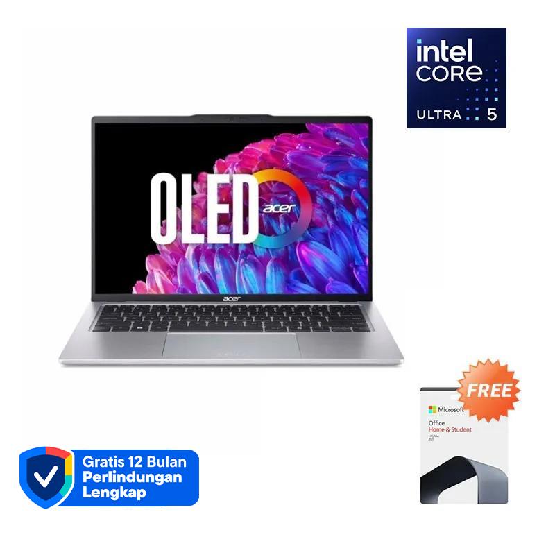 Acer Swift Go SFG14-73T Laptop untuk Profesional, Hadir dengan Intel® Core™ Ultra 5 AI Boost, 32GB RAM, Layar OLED 14, dan Desain Ultra-Ringan untuk Mobilitas Tinggi