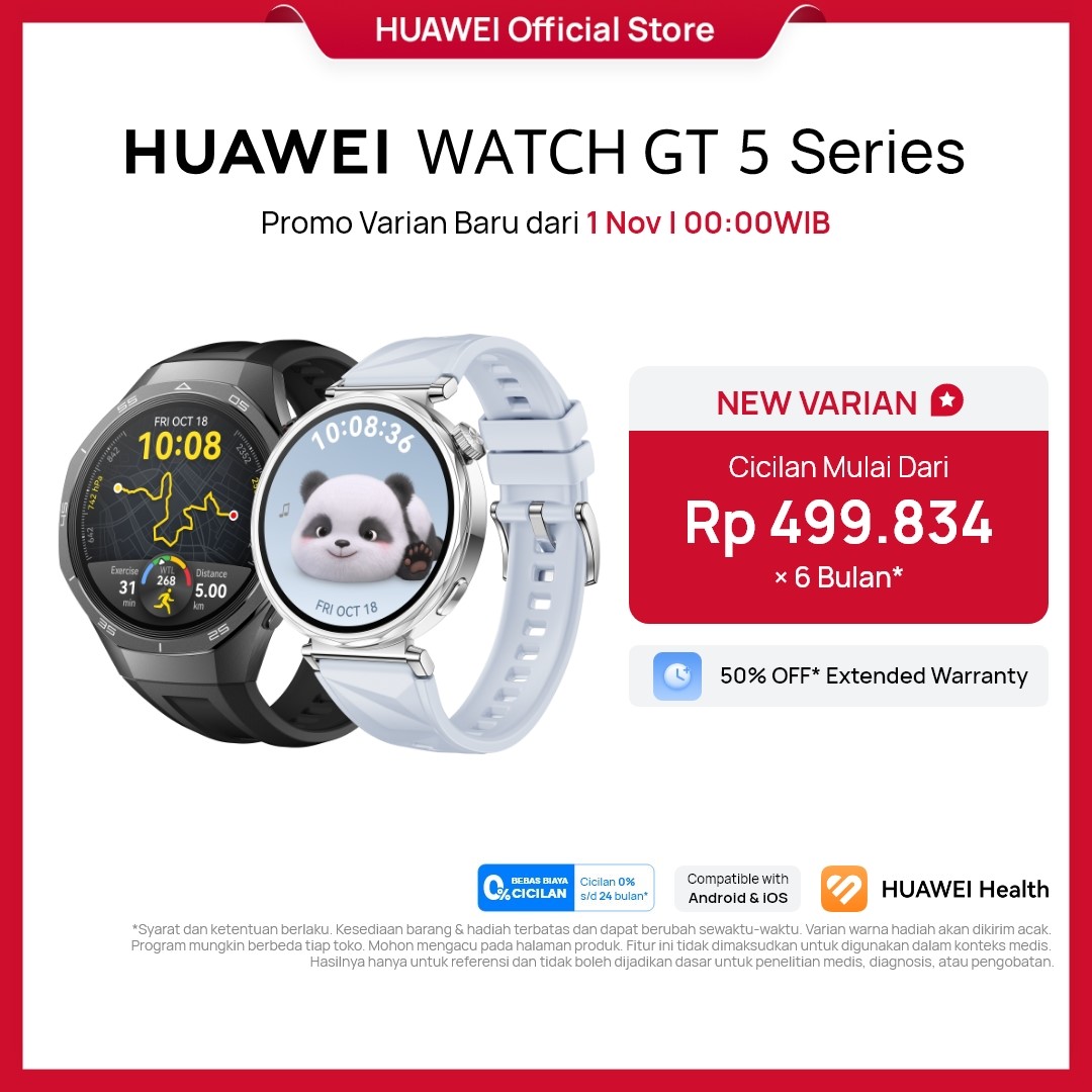 Promo [baru Free Tws] Huawei Watch Gt 5 Series Smartwatch Fashion