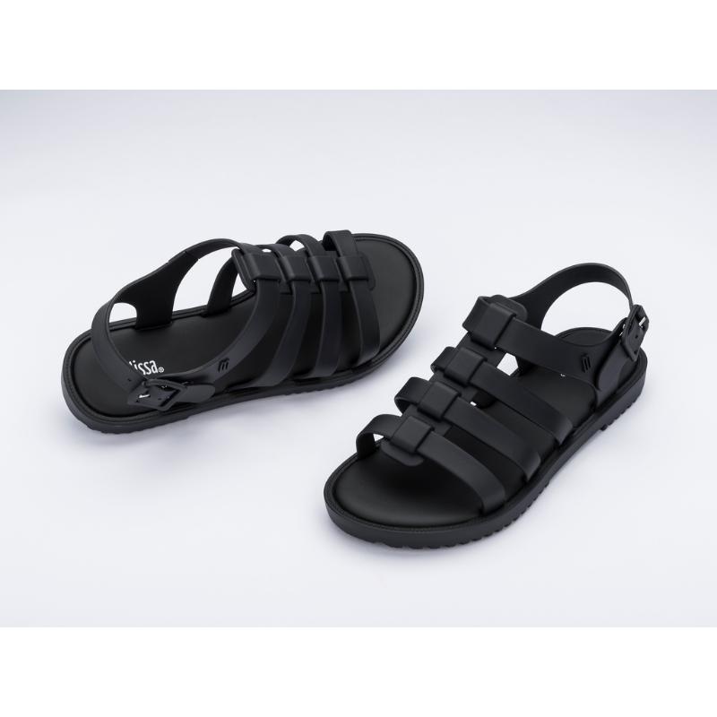 Melissa Flox Unissex Ad Sandal Flat Wanita Black