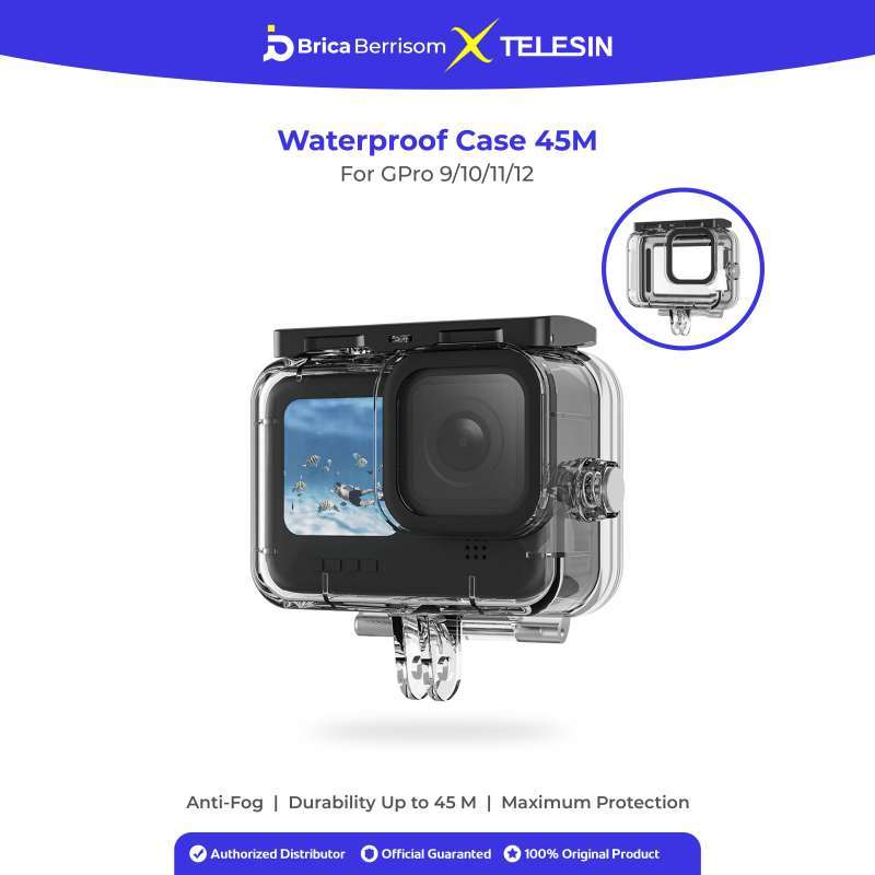 Jual Telesin Waterproof Case Skeleton Backdoor Free Anti-fog