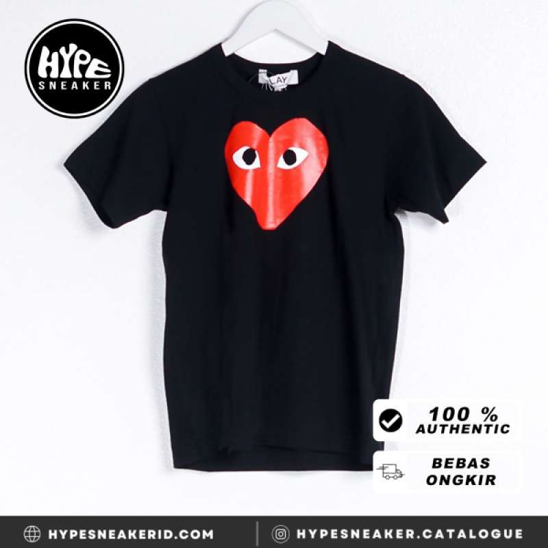 Jual Kaos Cdg Play Comme Des Garcons Black Model Premium Terbaru Harga Murah November 2024