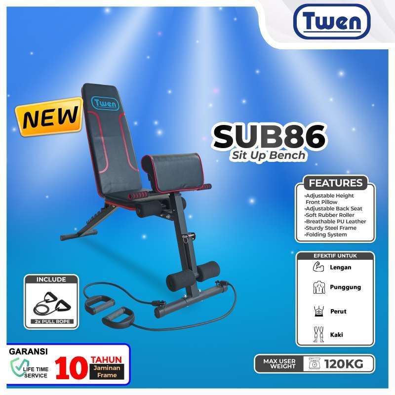 Jual Twen Sit Up Bench Sub86 Sit Up Bench Adjustable Folding