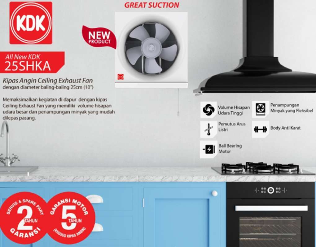 Jual Kdk Kitchen Exhaust Fan 25shka 25-shka 25 Shka– Wall Mount ...