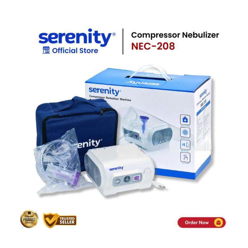 Isi paket Nebulizer Compressor Serenity NEC 208