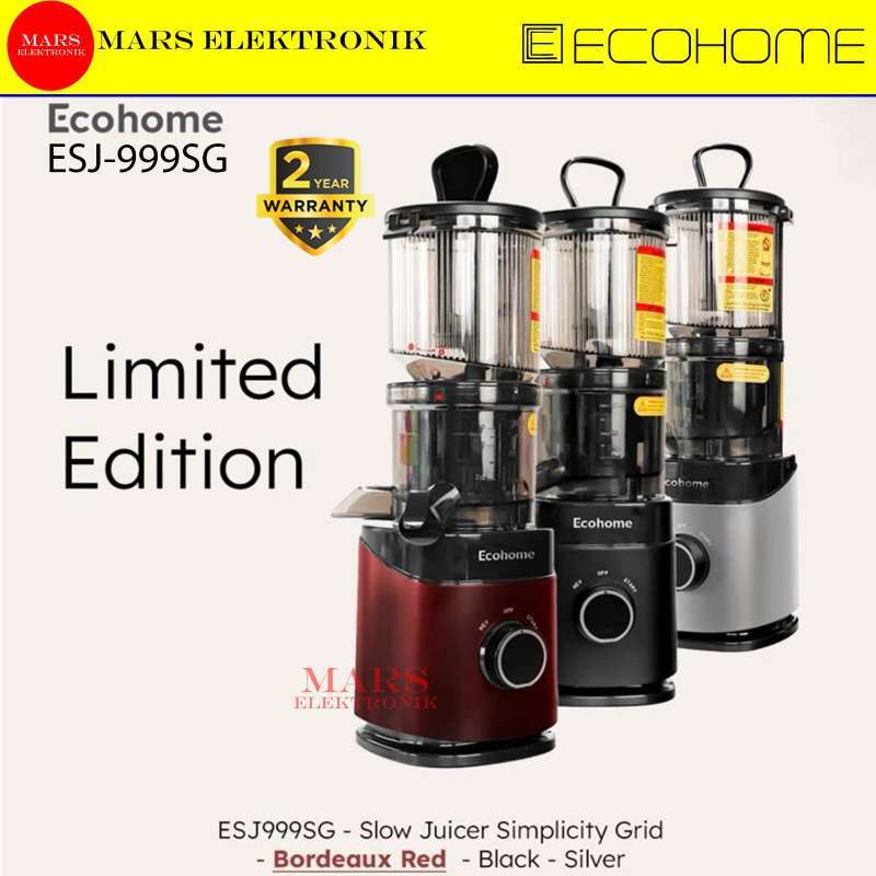 SLOW JUICER ECOHOME SIMPLICITY GRID ESJ-999 SG Pengekstrak Buah Muat  Nanas READY ES 999 SG ECOHOME SLOW JUICER