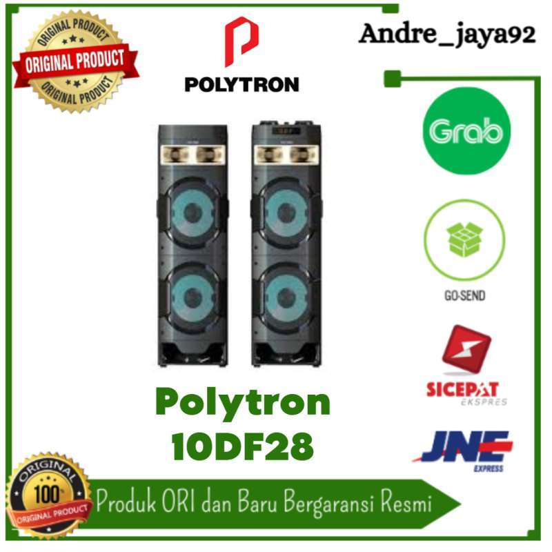 POLYTRON PAS-10DF28 3-Way Single Woofer Bluetooth Active Speaker, 2x100W Output, 1095x405x840mm. Perfect for Audiophiles and Music Enthusiasts