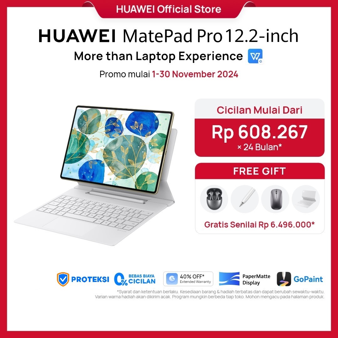 Promo [baru] Huawei Matepad Pro 12.2inch Tablet Pclevel Wps Ultra