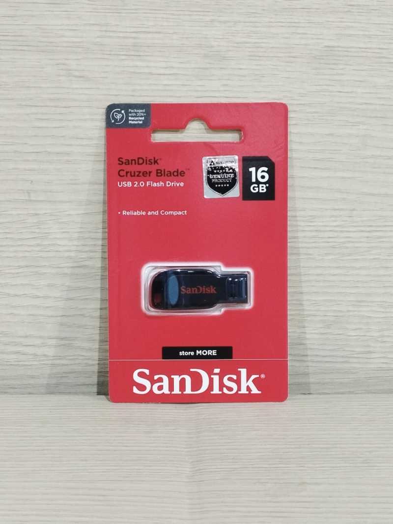 Jual Flashdisk Sandisk Cruzer Blade 16gb Hitam Di Seller Sandisk ...