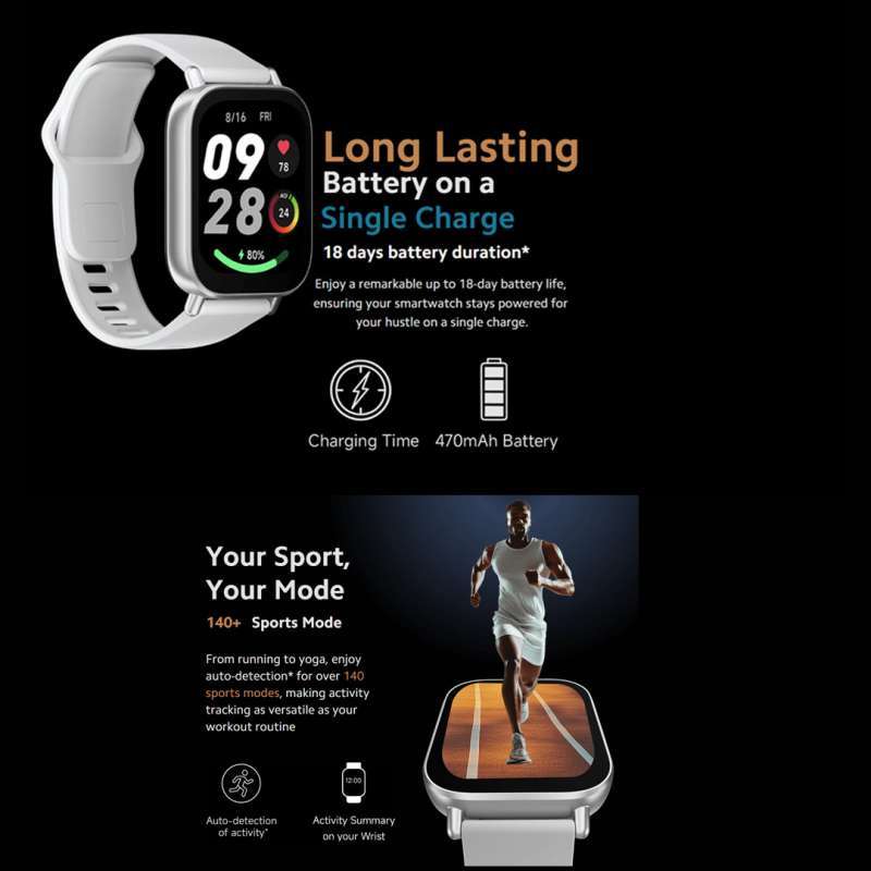 Xiaomi Redmi Smart Watch Active HyperOS IPX8 Wireless Bluetooth Garansi  Resmi