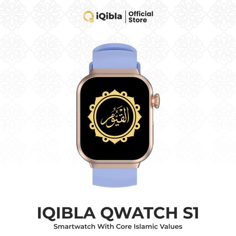 iQibla QWatch S1 Inch Quran Watch Muslim Smartwatch Bluetooth Phone  Call Baterai Tahan Lama