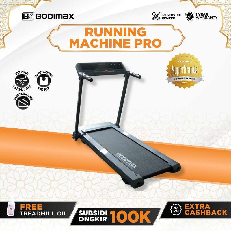 Bodymax Running Machine BodyMax T80 Folding Motorized Treadmill