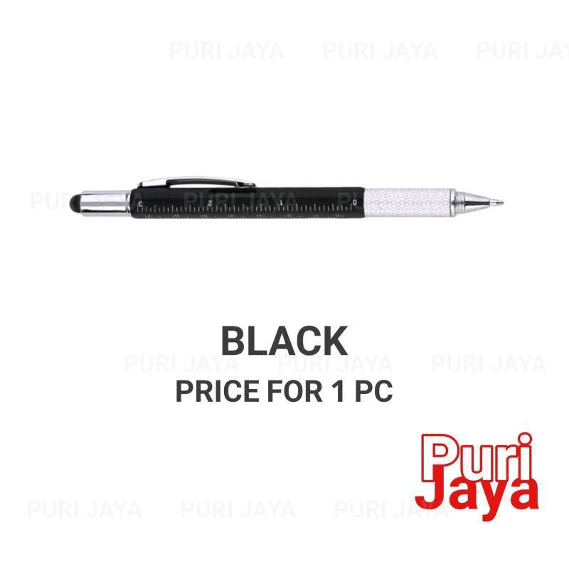 6in1 Multifunction Pen with Universal Touch Screen Stylus Screwdriver for  Phone Tablet Pulpen Multi Fungsi Karet Stylus Layar Sentuh HP Taffware