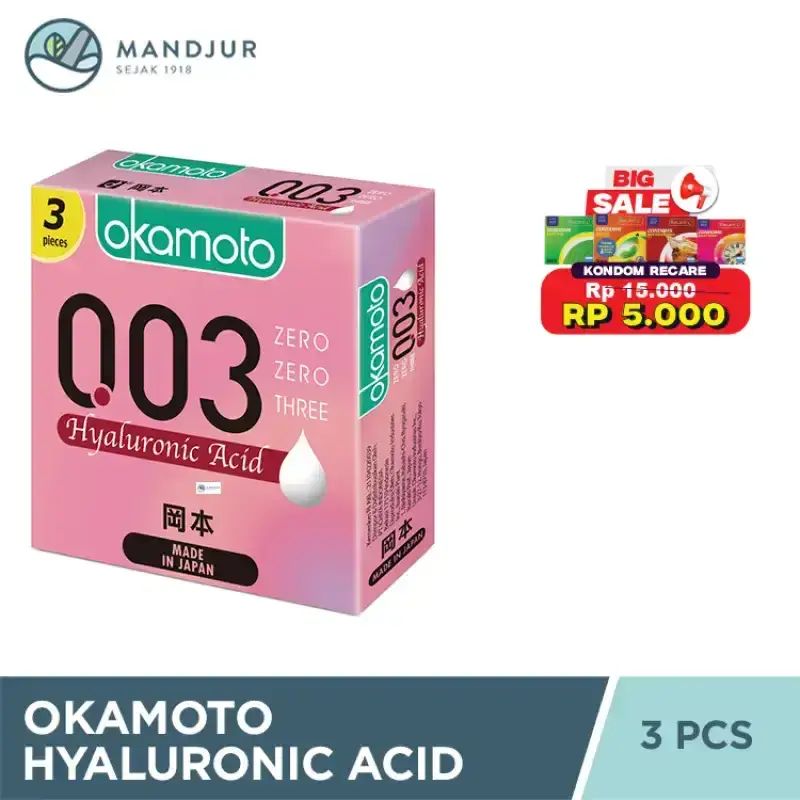 Okamoto 003 Hyaluronic Acid Condoms - 10 Pack - Ultra Thin Imported From Japan