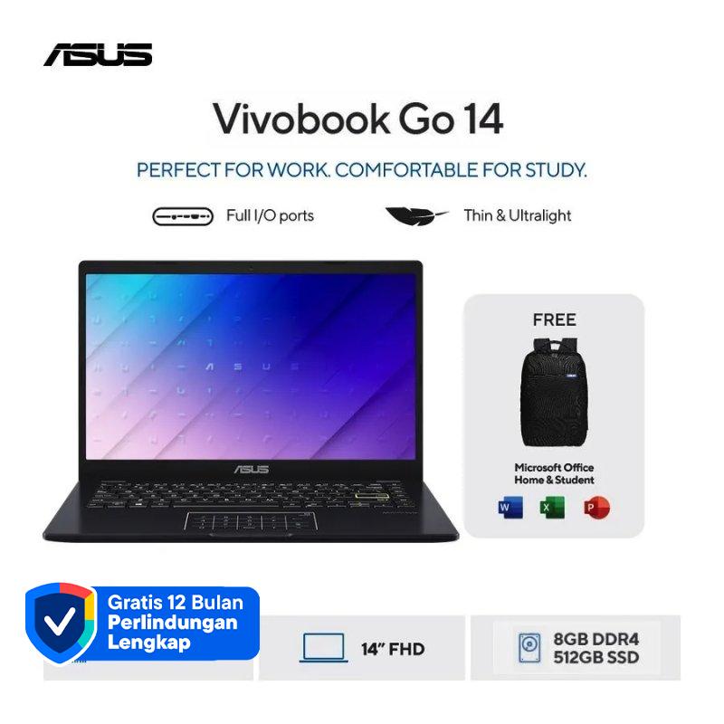 ASUS Vivobook Go 14 Inch dengan Intel Celeron N4500, 8GB RAM, dan SSD 512GB, Cocok untuk Pelajar dan Mobilitas Tinggi. Ideal untuk Aktivitas Sehari-hari