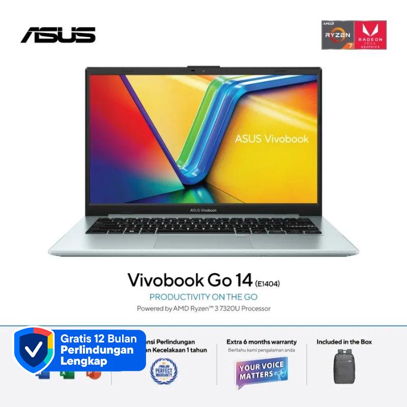 ASUS Vivobook Go 14 Inch untuk Pelajar dengan Prosesor Ryzen 3, Memori 8GB dan Storage 256GB SSD, Ideal untuk Produktivitas dan Mobilitas Sehari-hari