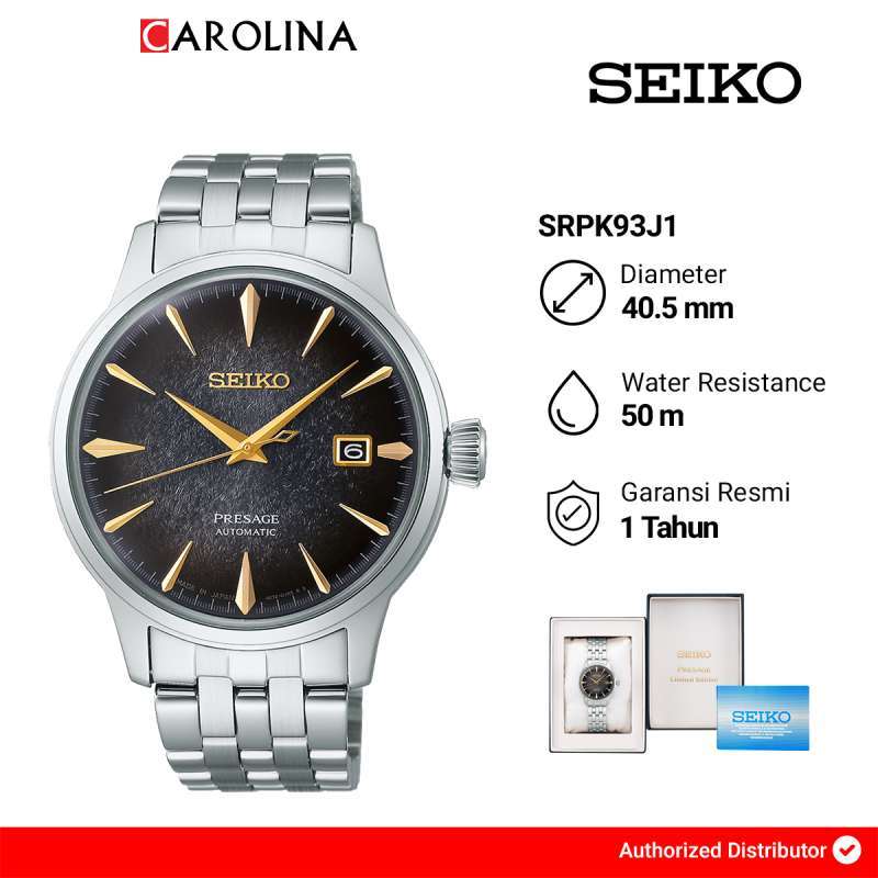 Jam Tangan Pria Seiko Presage SRPK93J1 Cocktail Time Star Bar Night Time  Tokyo Stainless Stell Strap Limited Edition JAKARTA