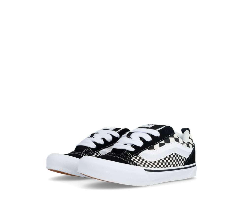 Vans Kids Knu Skool Mix Checker Black/True White Sepatu Anak Laki-laki  (VN000CYUBMW)