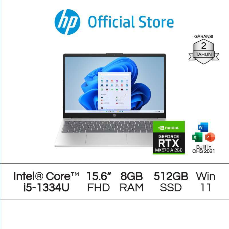 Laptop HP 15.6 Inch Core i5 dengan 8GB RAM dan 512GB SSD, Grafis NVIDIA, serta Keypad Nyaman. Ideal untuk Profesional dan Kegiatan Sehari-hari