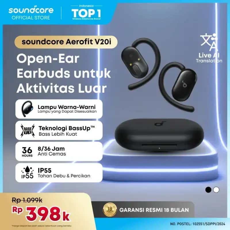 soundcore V20i, kabellose In-Ear-Kopfhörer mit offener Bauweise, Bluetooth 5.4, IP55 spritzwassergeschützt, Schwarz: Tests, Infos & Preisvergleich