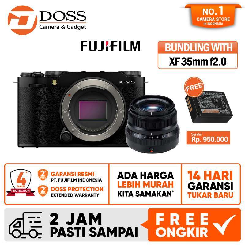 Fujifilm X-M5 systeemcamera Zilver XC 15-45mm