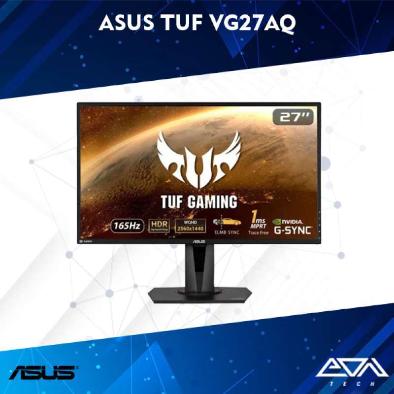 Jual Asus Tuf Vg27aq Monitor (27/2k/wqhd/ips/1ms/165hz Adaptive
